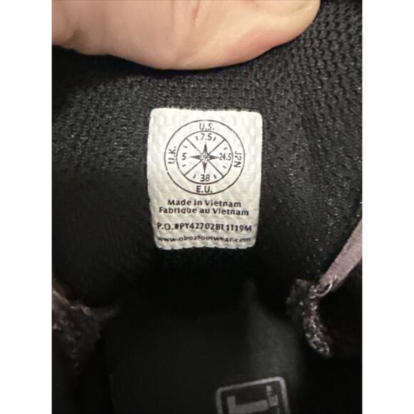 Mint Oboz Arete Waterproof Corduva Purple Black Trail High Top Sneakers 7.5 - Picture 8 of 8